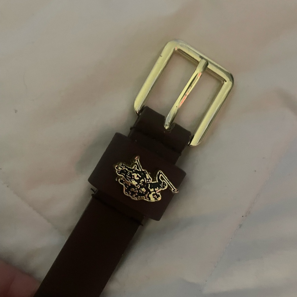 Coach Brown Belt with Gold Buckle